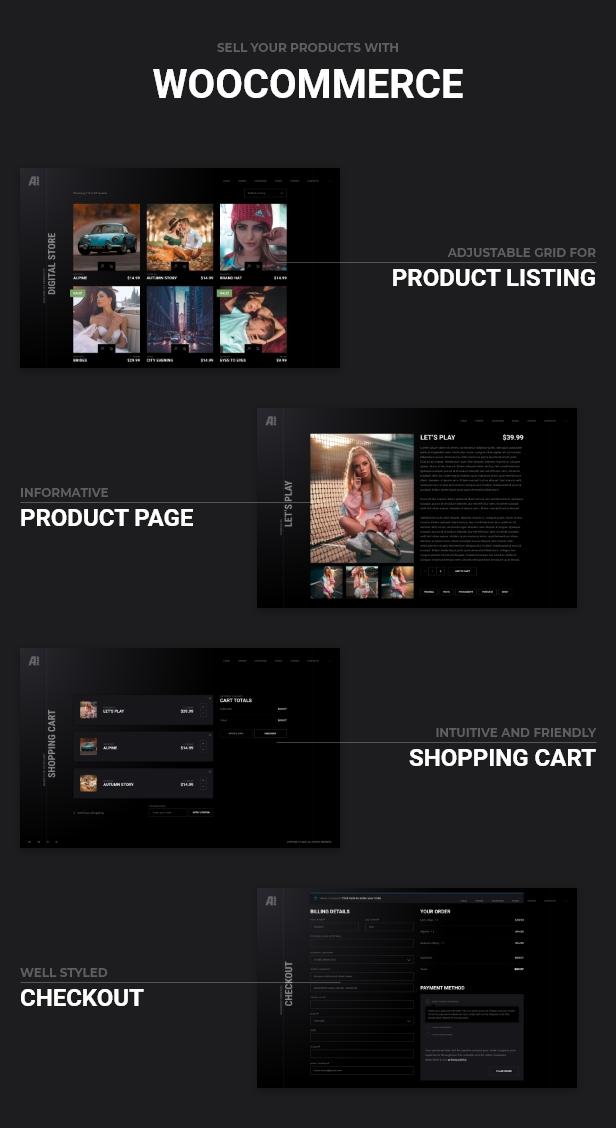 WordPress主题Ashade摄影展示 图片展示主题