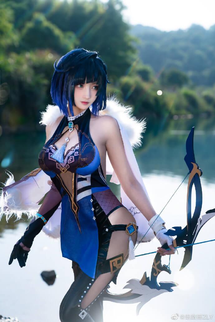 【COS正片】原神夜兰cos 英姿飒爽 cn走路摇zly