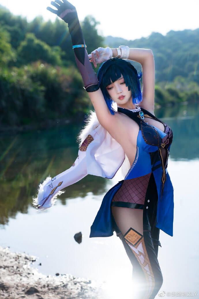 【COS正片】原神夜兰cos 英姿飒爽 cn走路摇zly